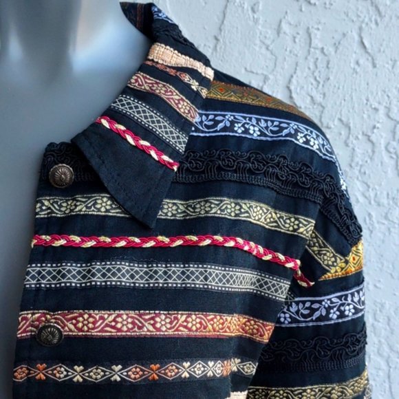 Tantrum Collection Ladies Luxury Horizontally Embroidered Jacket - Picture 11 of 17